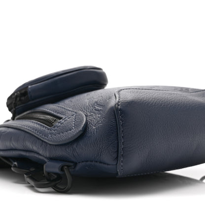 Louis Vuitton Calfskin Shadow Monogram Duo Slingbag Navy 8 of 9
