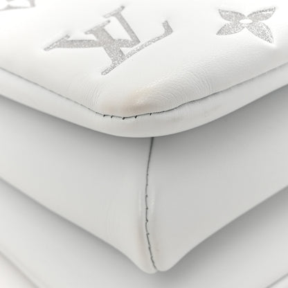 Louis Vuitton Lambskin Embossed Monogram Coussin BB  White Silver 10 of 11