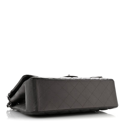 Chanel Metallic Lambskin Quilted Maxi Single Flap Dark Grey 4 of 13