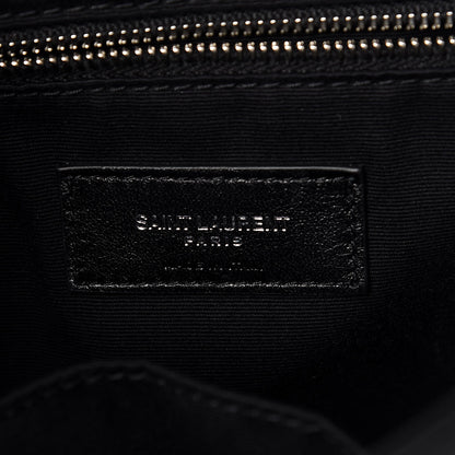 Saint Laurent Calfskin Y Quilted Monogram Small Loulou Backpack Black 7 of 10