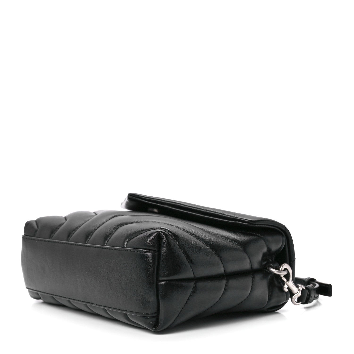 Saint Laurent Calfskin Y Quilted Monogram Toy Loulou Crossbody Bag Black 10 of 12