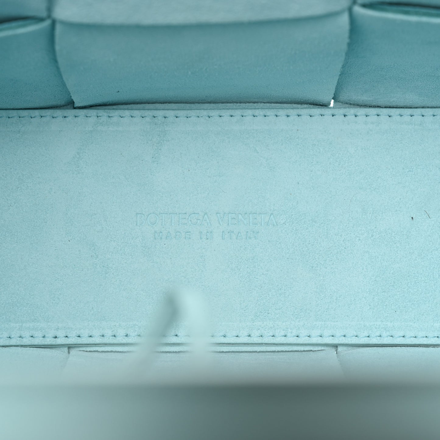 Grained Calfskin Maxi Intrecciato Mini Arco Tote Pale Blue
