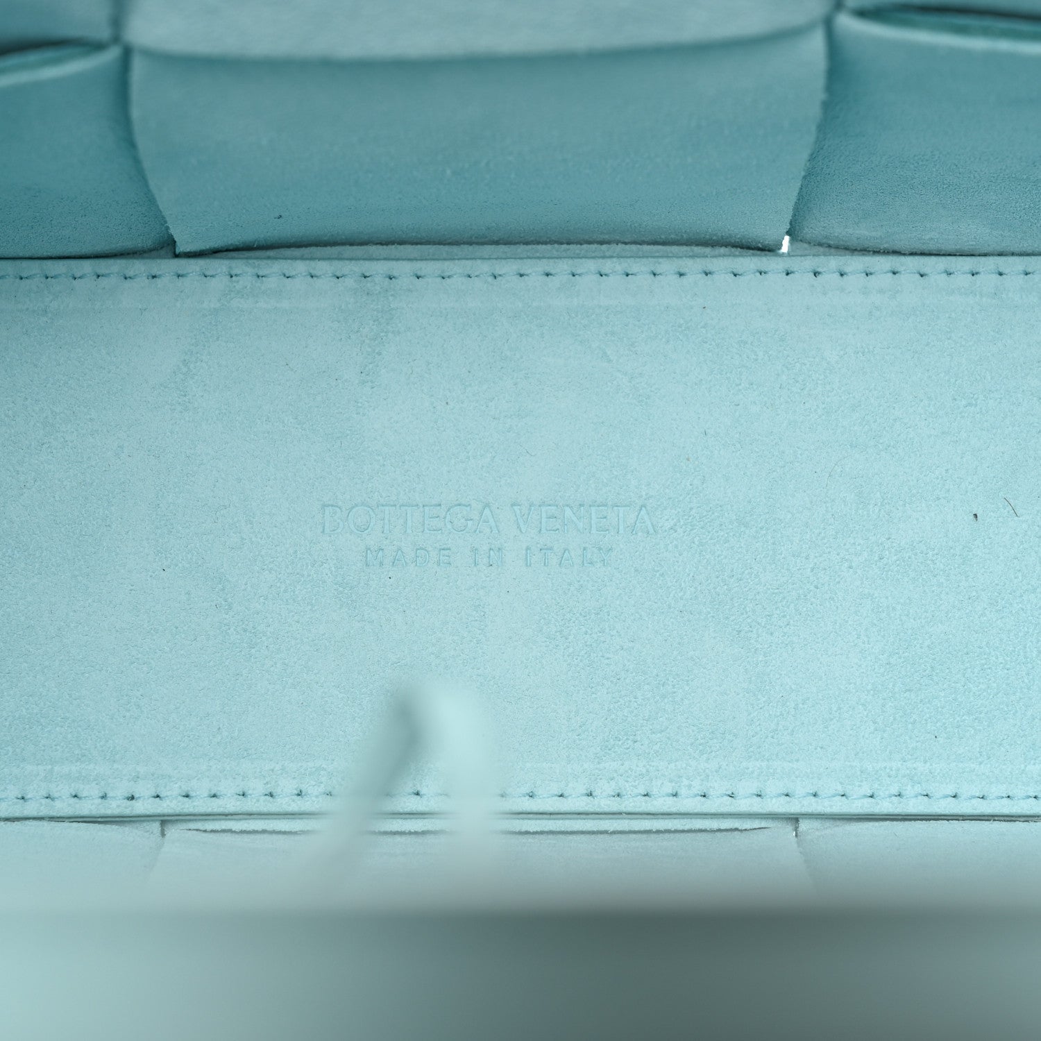 Bottega Veneta Grained Calfskin Maxi Intrecciato Mini Arco Tote Pale Blue 7 of 11