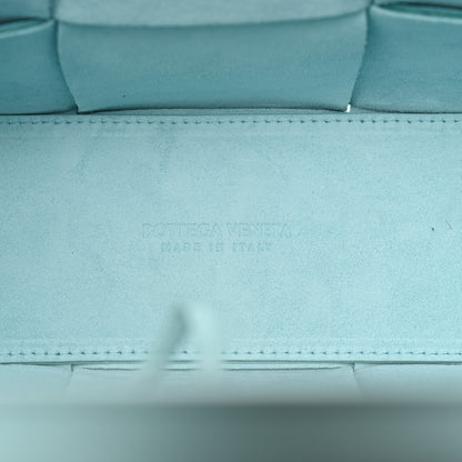 Bottega Veneta Grained Calfskin Maxi Intrecciato Mini Arco Tote Pale Blue 7 of 11