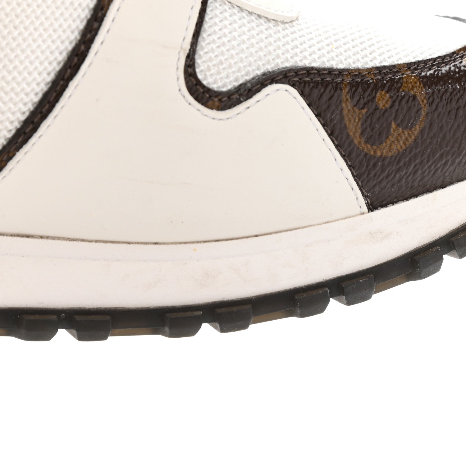 Louis Vuitton Calfskin Monogram Run Away Sneakers 38.5 White 18 of 21