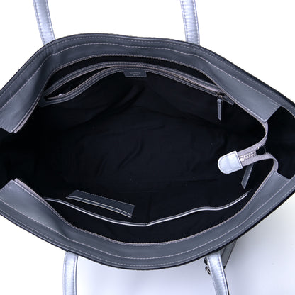 MCM Metallic Visetos Medium Anya Shopper Tote Silver 5 of 10