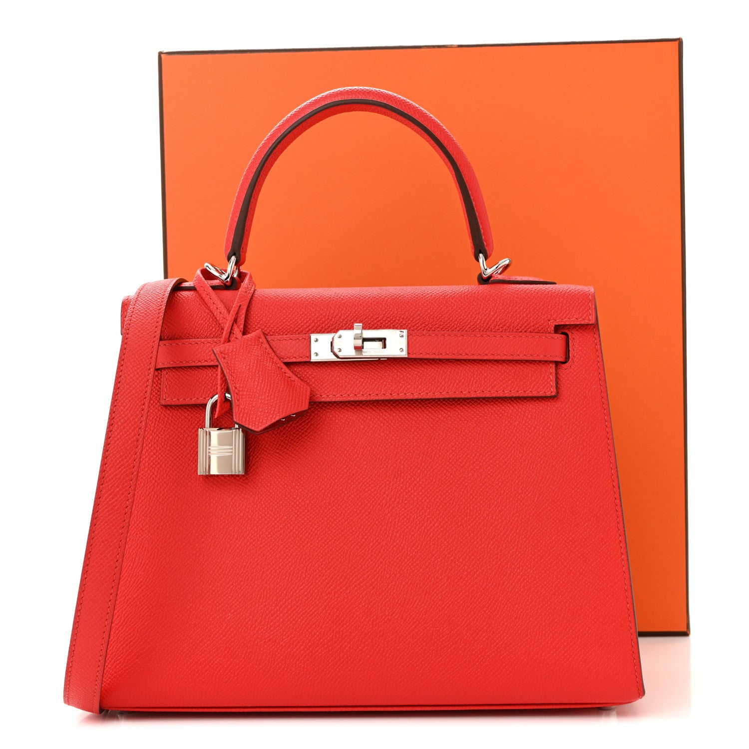 Hermes Epsom Kelly Sellier 25 Rouge Casaque 10 of 10