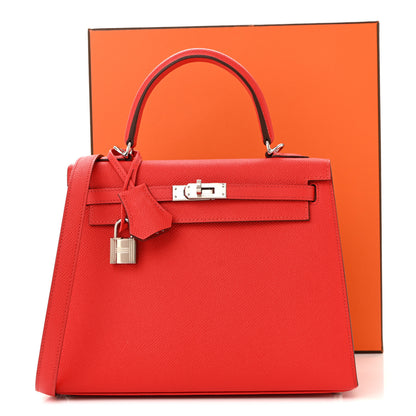 Hermes Epsom Kelly Sellier 25 Rouge Casaque 10 of 10