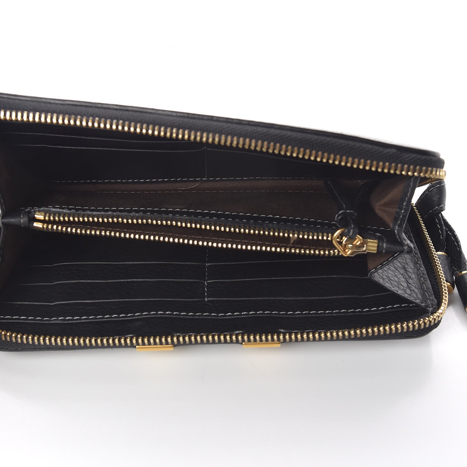 Chloe Grained Calfskin Marcie Long Zip Around Wallet Black 5 of 17