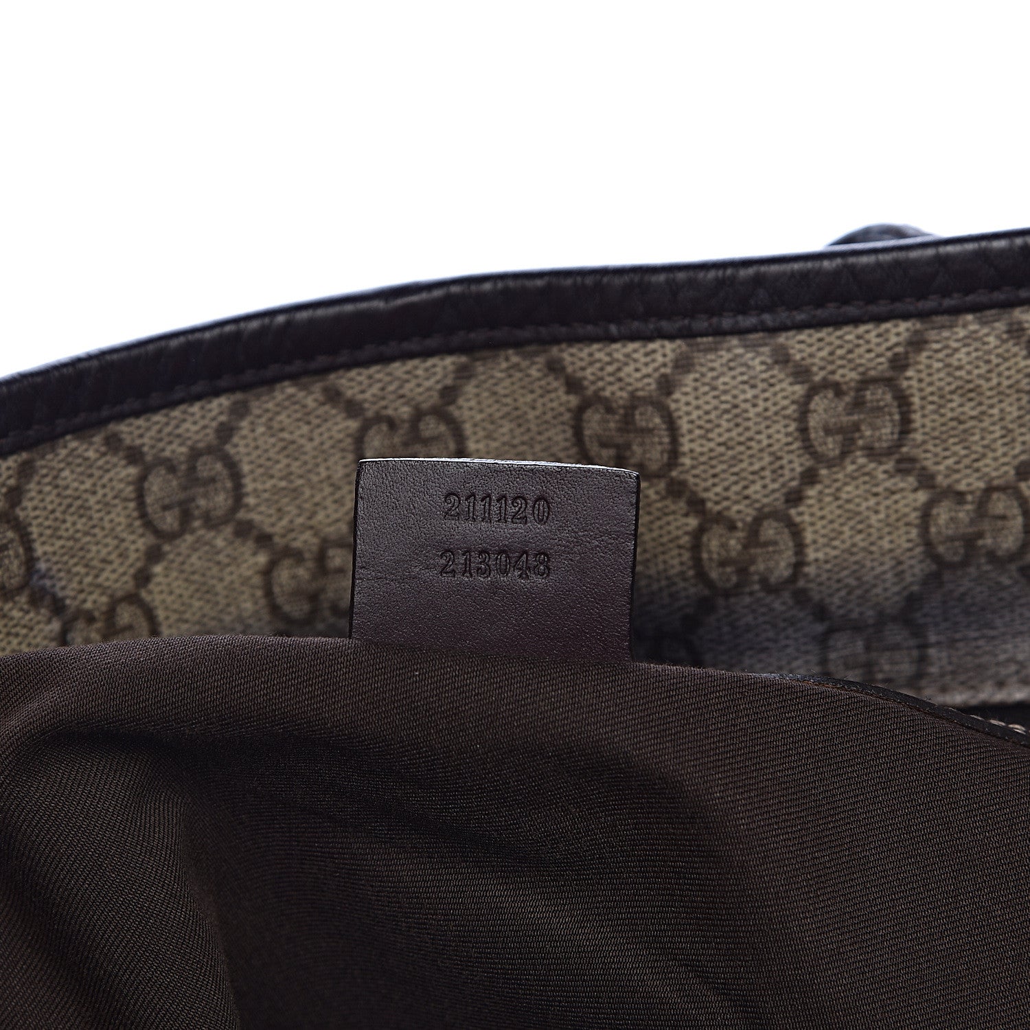 Gucci GG Supreme Monogram Large Zippered Shopping Tote Brown 7 of 13