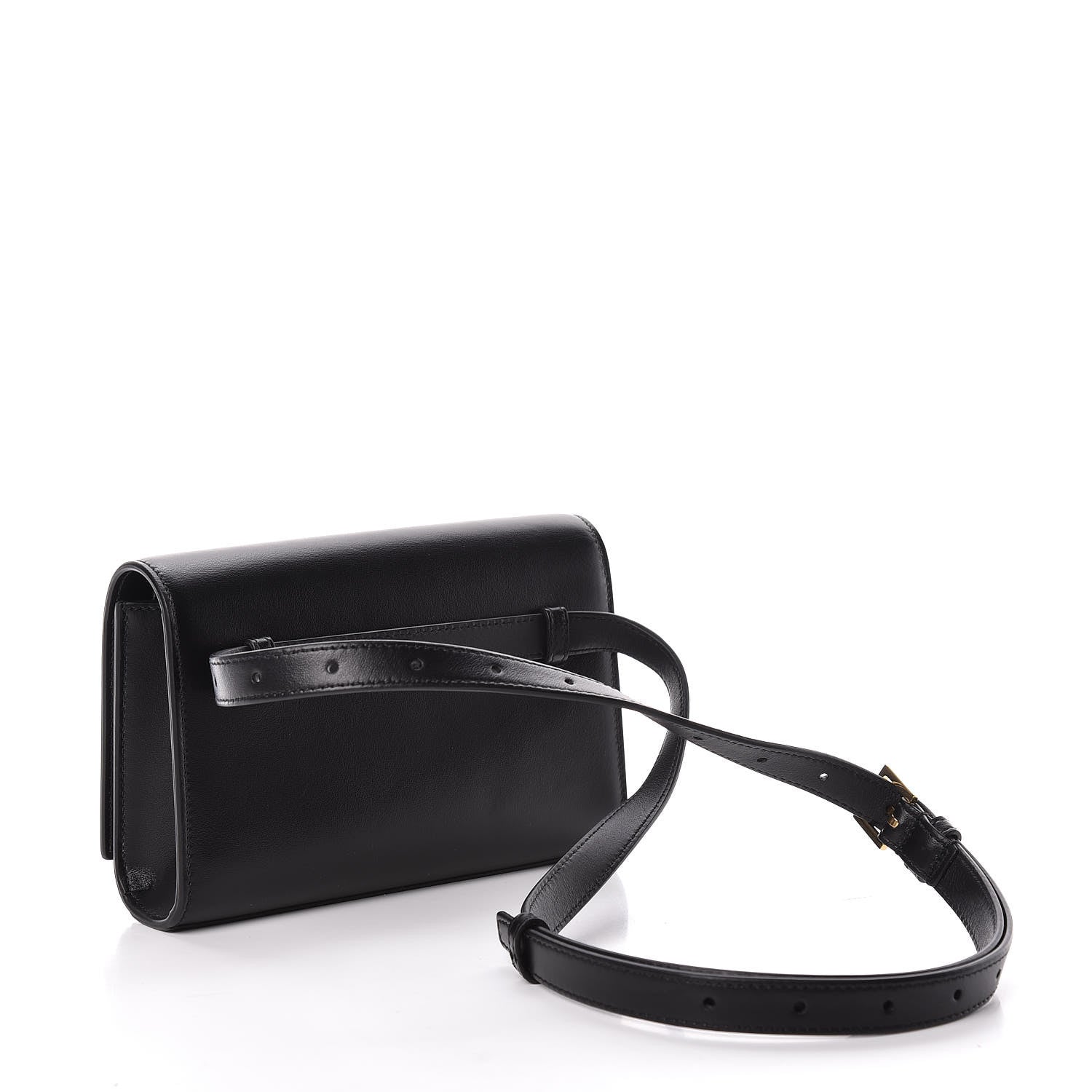Saint Laurent Smooth Calfskin Monogram Kate Belt Bag Black 3 of 10