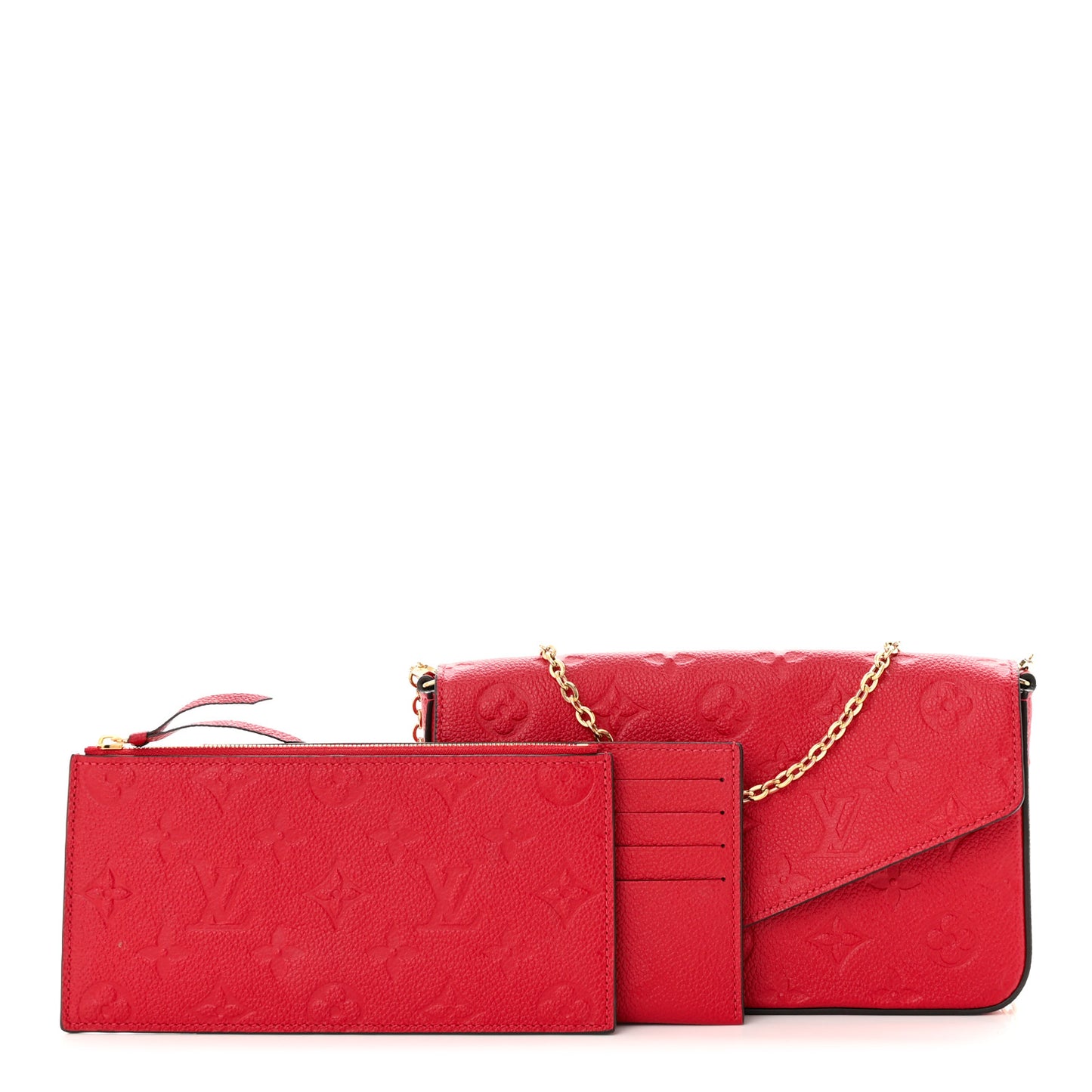 Empreinte Pochette Felicie Chain Wallet Scarlet