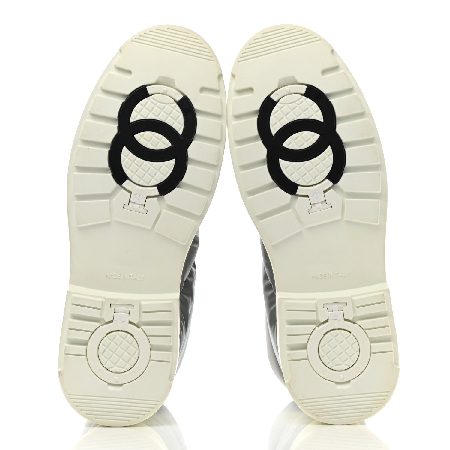 Chanel Nylon CC Short Boots 40 Blue White 5 of 9