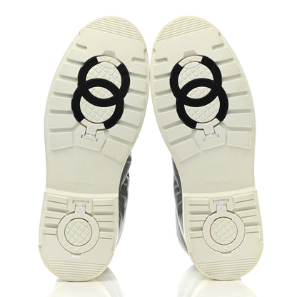 Chanel Nylon CC Short Boots 40 Blue White 5 of 9