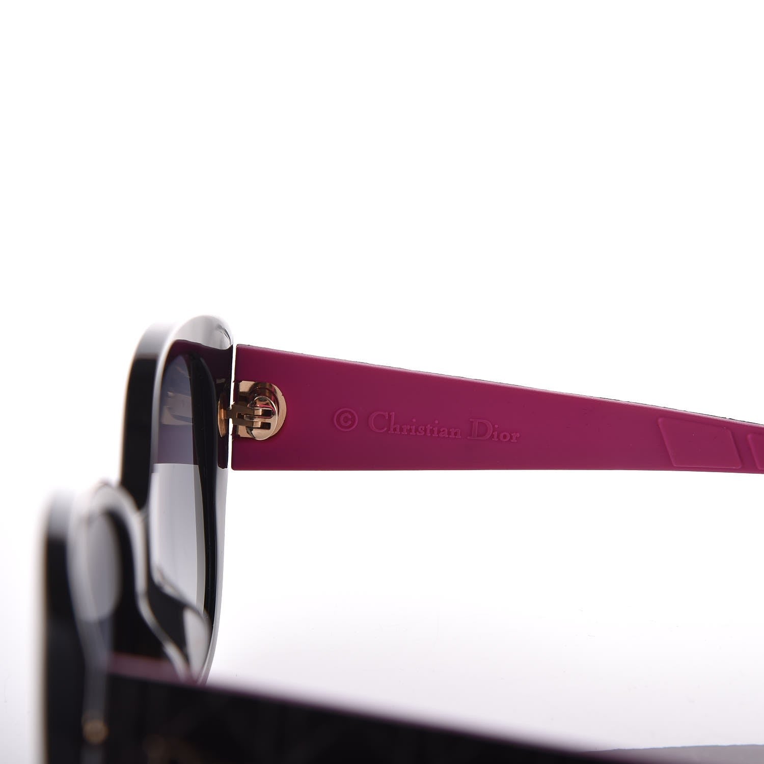 Christian Dior Lambskin Cannage Dior Lady 1R Sunglasses Black Fuchsia 6 of 8