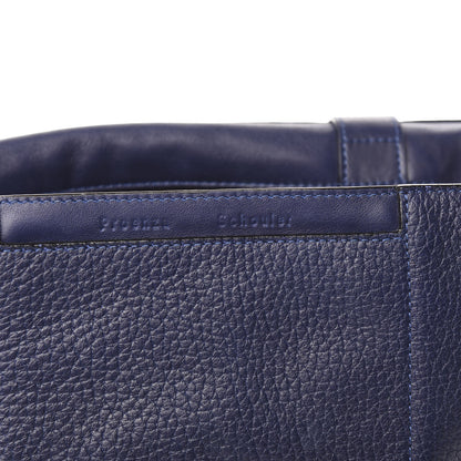 Proenza Schouler Pebbled Calfskin Double Sided PS Courier Bag Indigo 6 of 9
