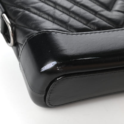 Chanel Aged Calfskin Chevron Quilted Small Gabrielle Hobo Black 12 of 12
