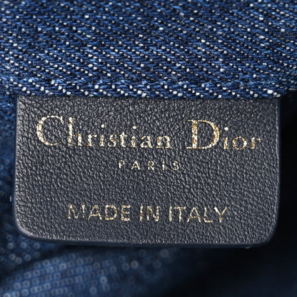 Christian Dior Denim Jacquard Oblique Medium Toujours Blue 8 of 12