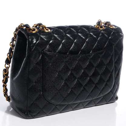 Chanel Caviar Jumbo Single Flap Black 3 of 12