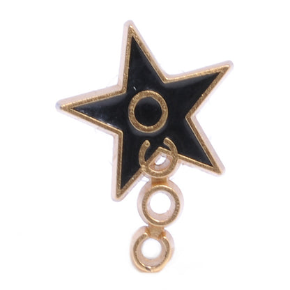 Chanel COCO Star Earrings Black and Gold 1 of 6