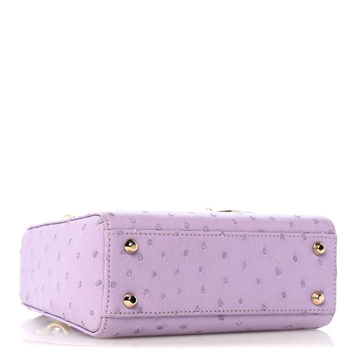 Ostrich Mini Lady Dior Purple