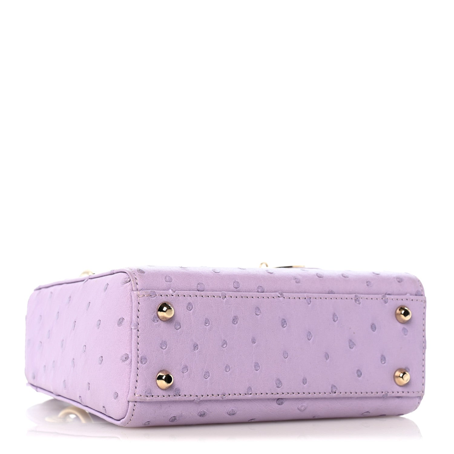 Christian Dior Ostrich Mini Lady Dior Purple 4 of 10