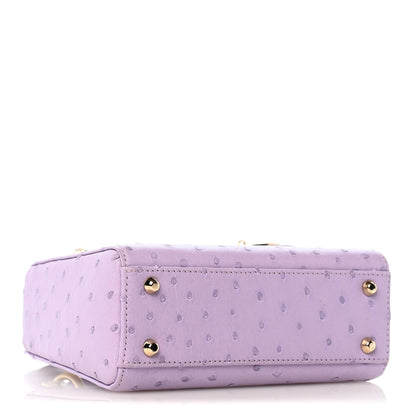 Christian Dior Ostrich Mini Lady Dior Purple 4 of 10
