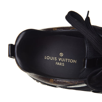 Louis Vuitton Suede Monogram Run Away Sneakers 38 Black 8 of 10
