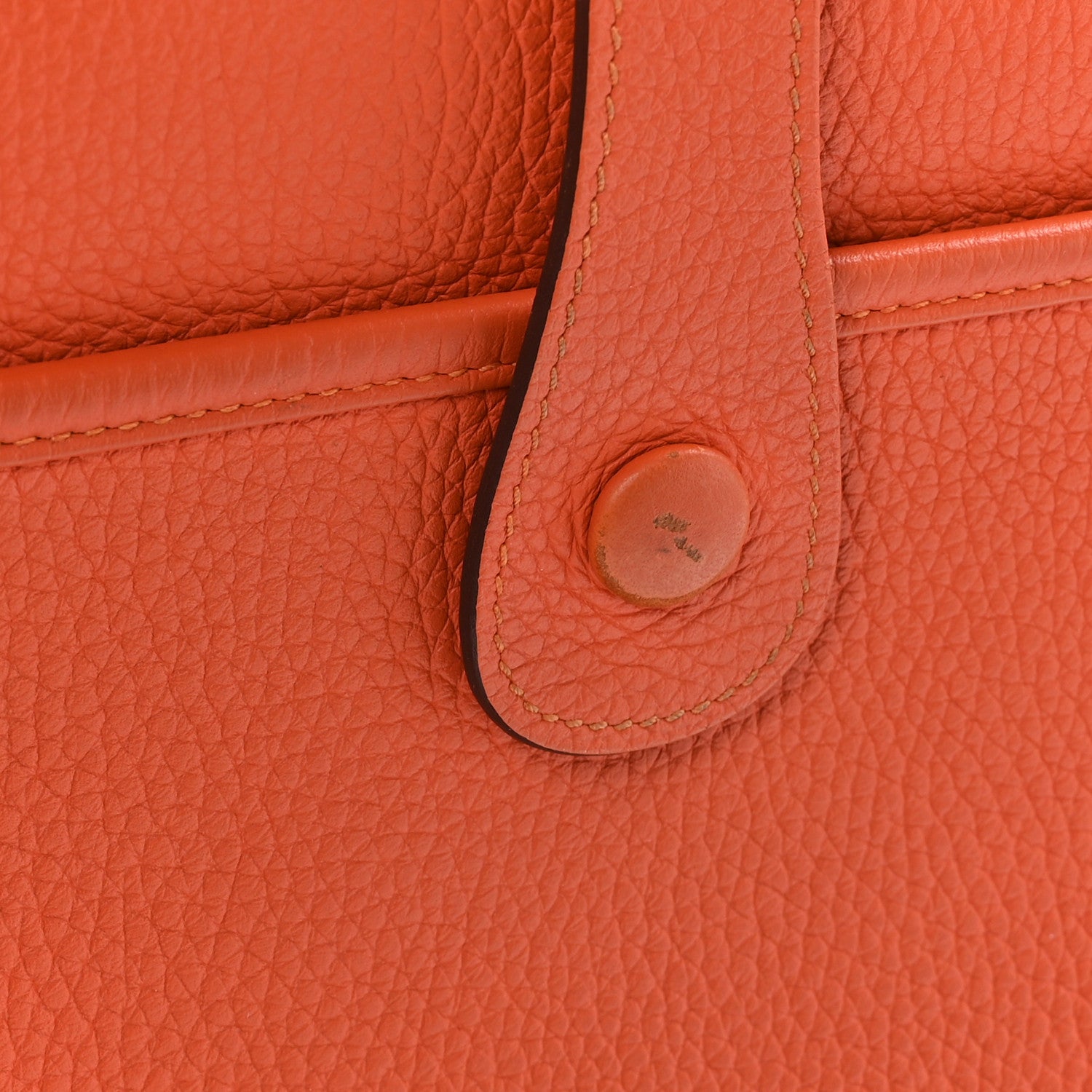 Hermes Taurillon Clemence Evelyne III GM Orange 8 of 11