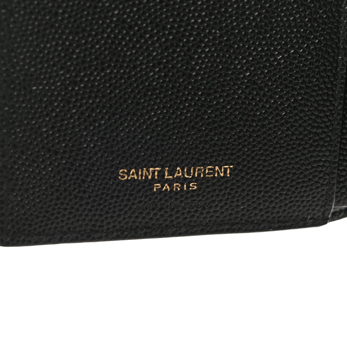 Grain De Poudre Matelasse Chevron Monogram Zipped Two-Part Wallet Black