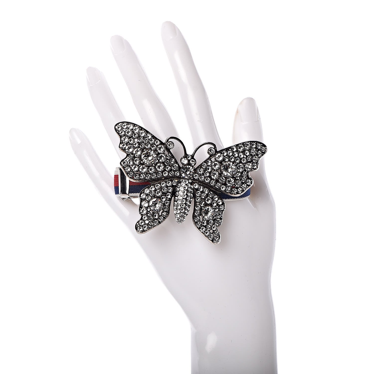 Gucci Web Crystal Butterfly Bracelet 2 of 6