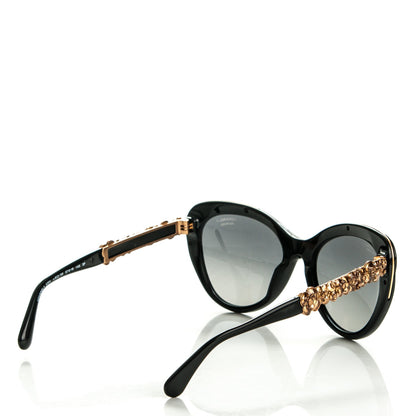 Chanel Bijou Cat Eye Sunglasses 5354 Black 4 of 6