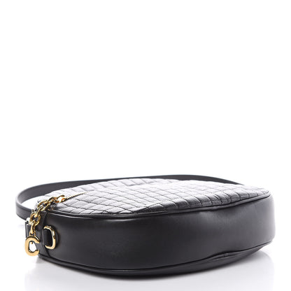 Celine Calfskin Quilted Medium C Charm Bag Black 4 of 9