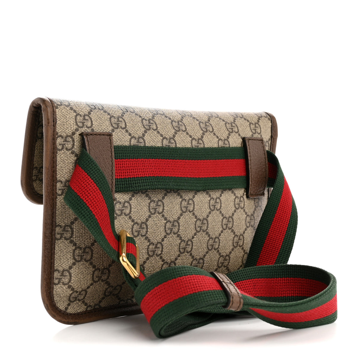 Gucci GG Supreme Monogram Neo Vintage Web Belt Bag Brown 