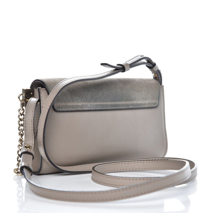 Chloe Suede Calfskin Mini Faye Shoulder Bag Motty Grey 3 of 11
