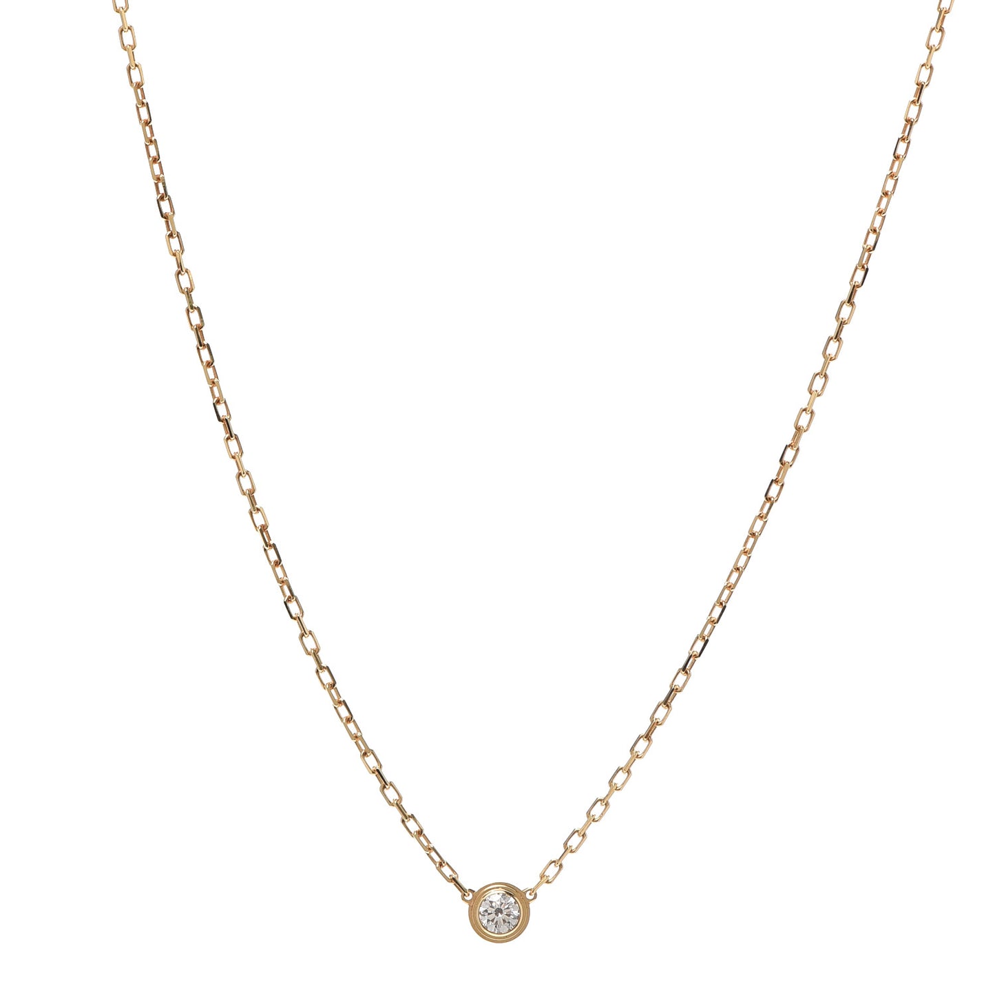 18K Yellow Gold Diamond SM D'Amour Pendant Necklace