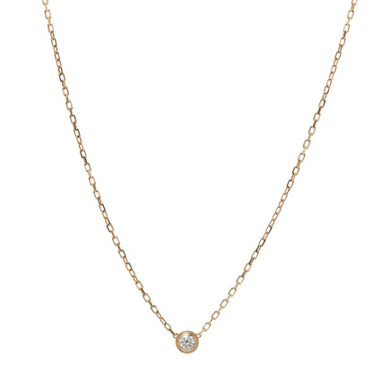 Cartier 18K Yellow Gold Diamond SM D'Amour Pendant Necklace 1 of 5