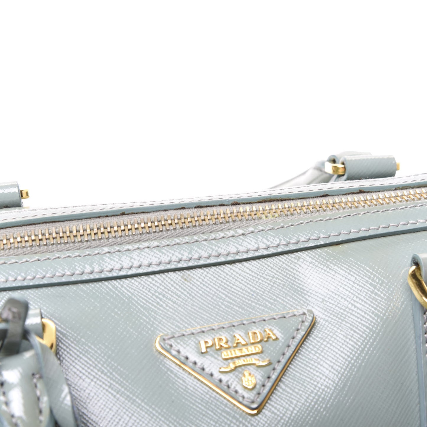 Saffiano Vernice Bowler Acquamarina