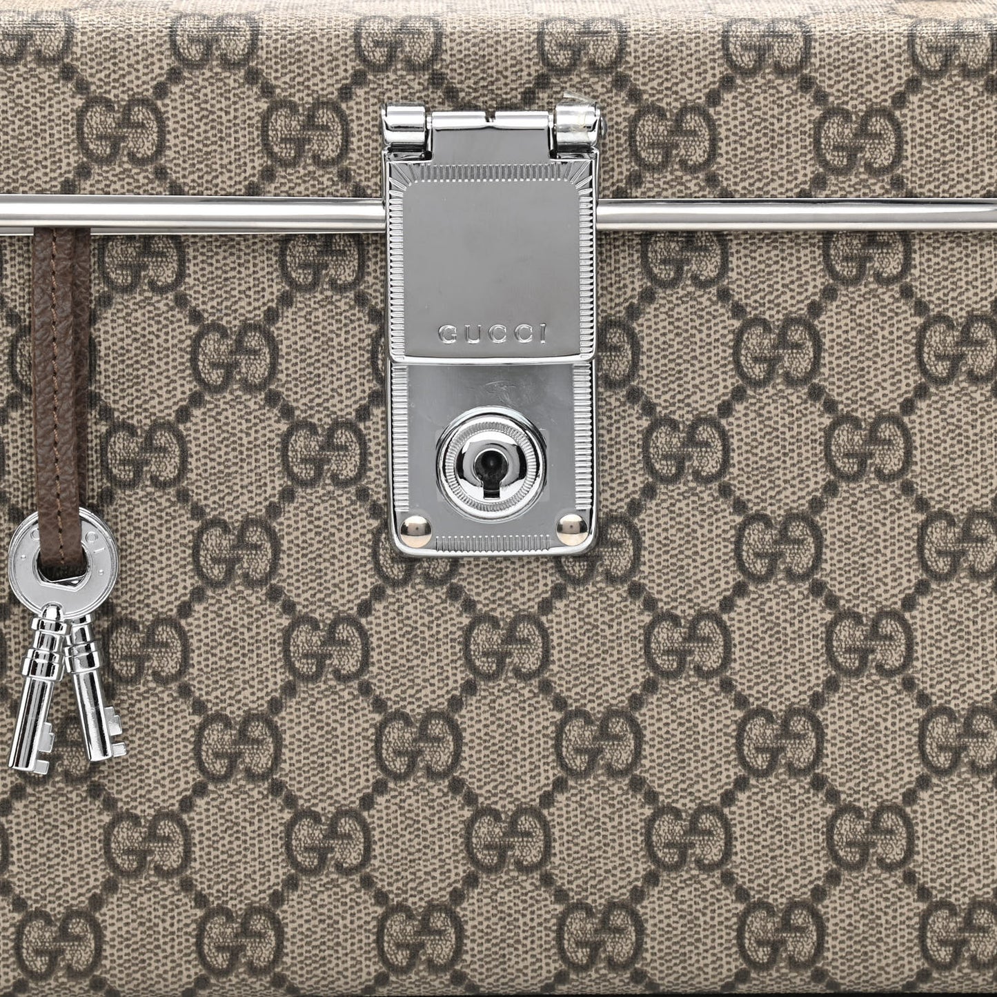GG Supreme Monogram Globe-Trotter Beauty Case Brown