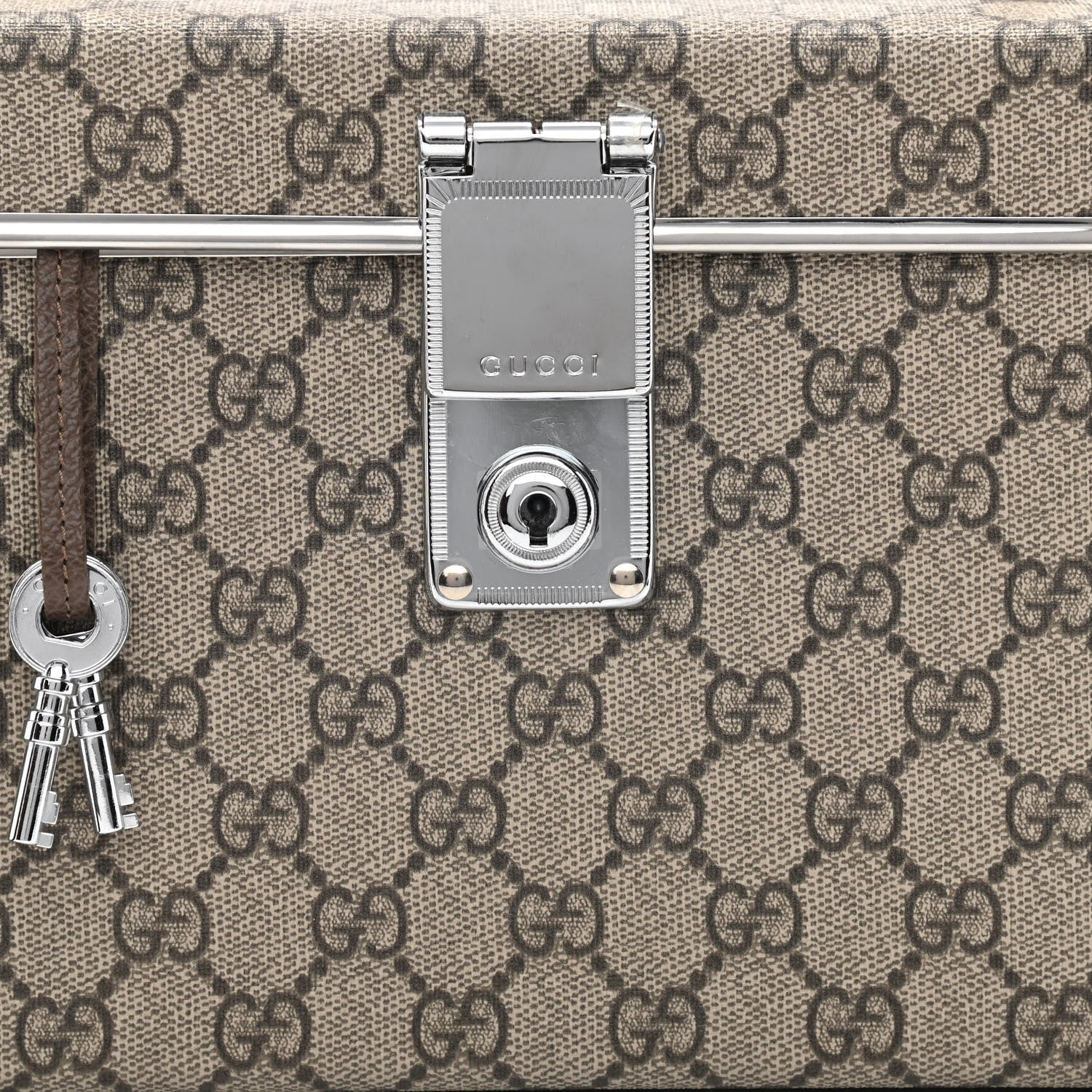 Gucci GG Supreme Monogram Globe-Trotter Beauty Case Brown 8 of 10