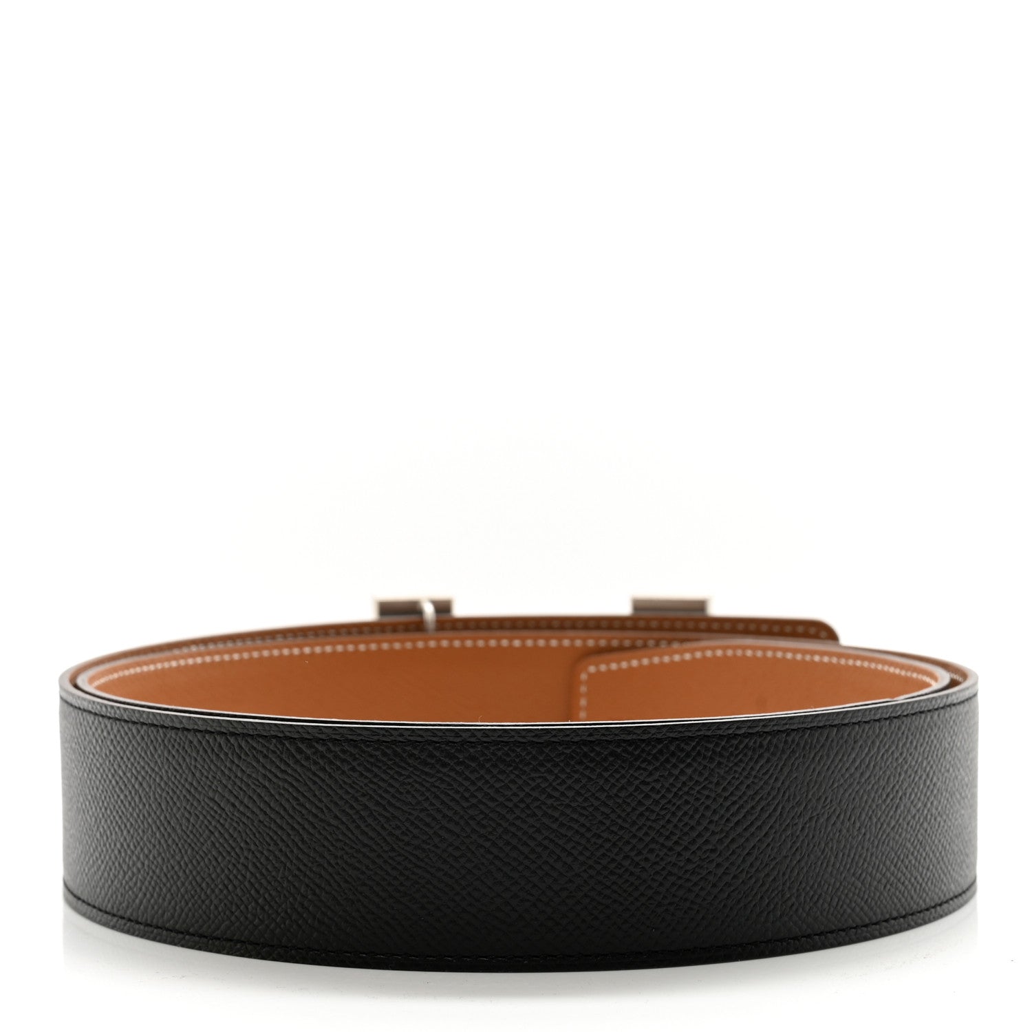 Hermes Epsom 42mm Constance H Belt 100 Black Gold 2 of 6