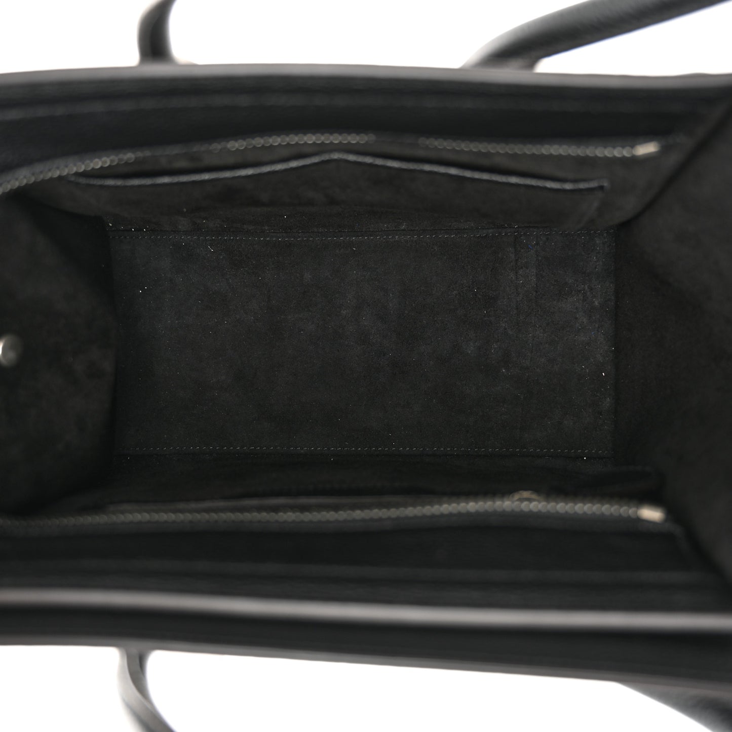 Drummed Calfskin Micro Luggage Black