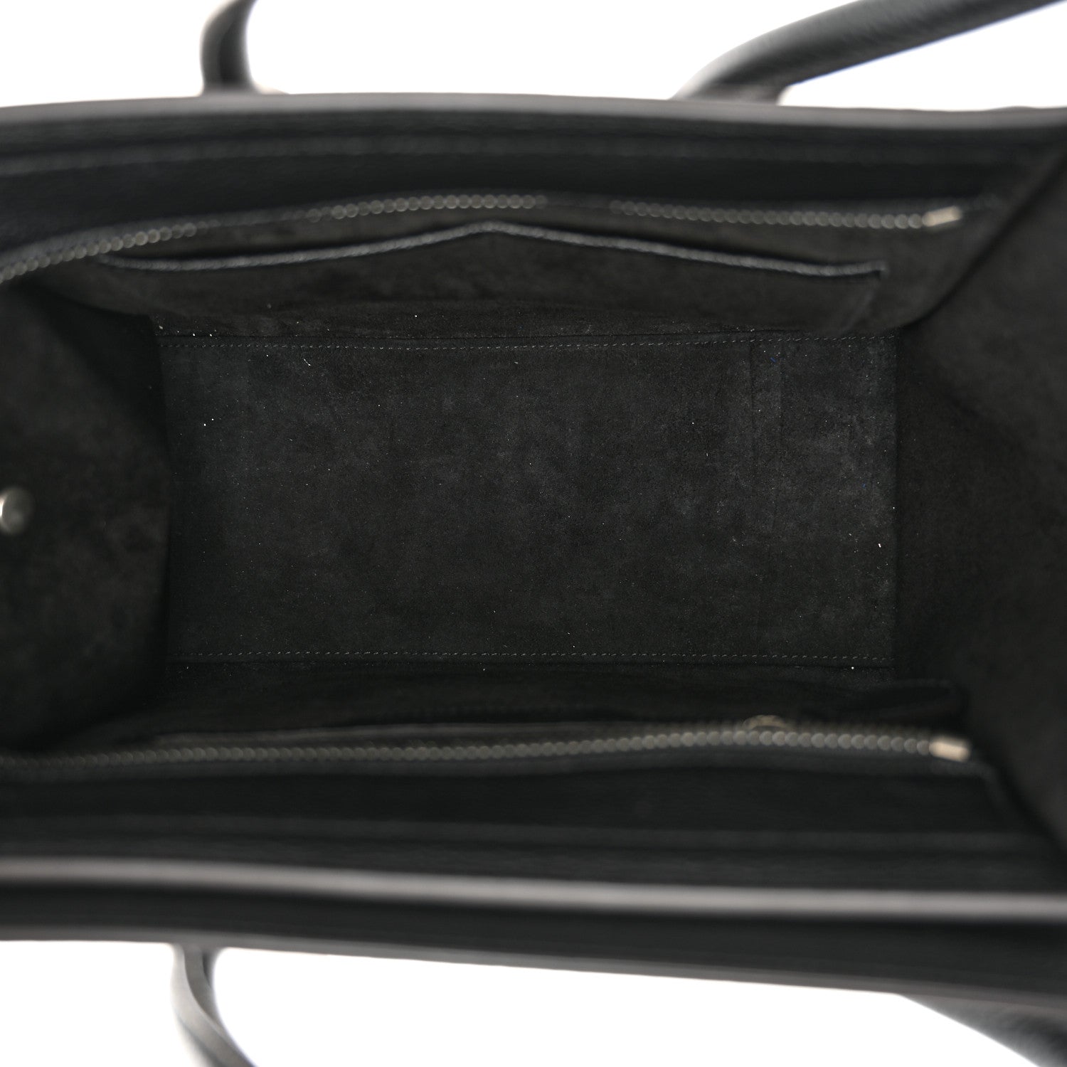 Celine Drummed Calfskin Micro Luggage Black 5 of 11