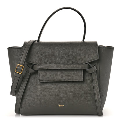 Celine Grained Calfskin Nano Belt Bag Grey 1 of 8