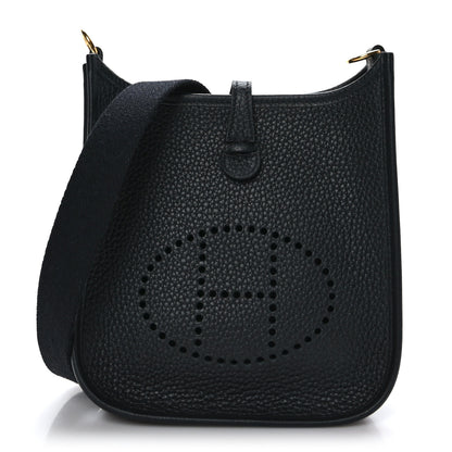 Hermes Taurillon Clemence Evelyne TPM Black 1 of 10