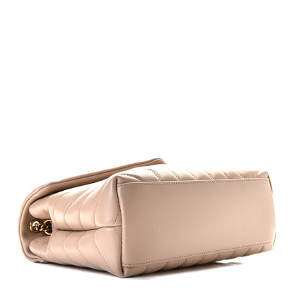 Saint Laurent Calfskin Y Quilted Monogram Small Loulou Chain Satchel Dark Beige 3 of 8