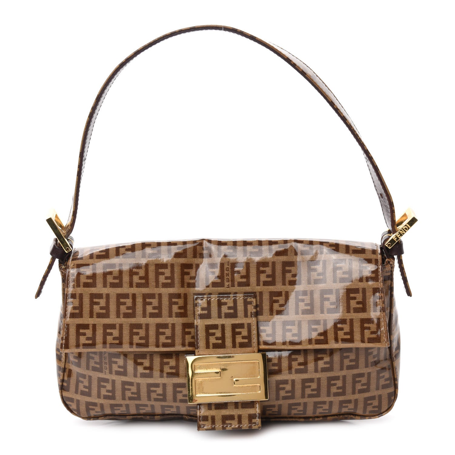 Fendi Vinyl Zucchino Baguette Tobacco 1 of 10