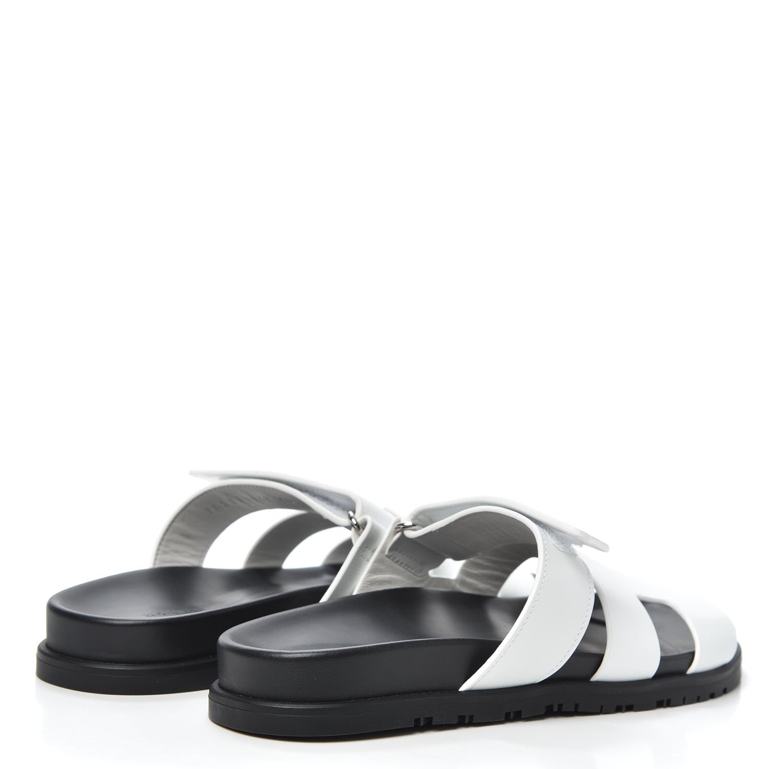 Hermes Calfskin Womens Chypre Sandals 40 White 4 of 7