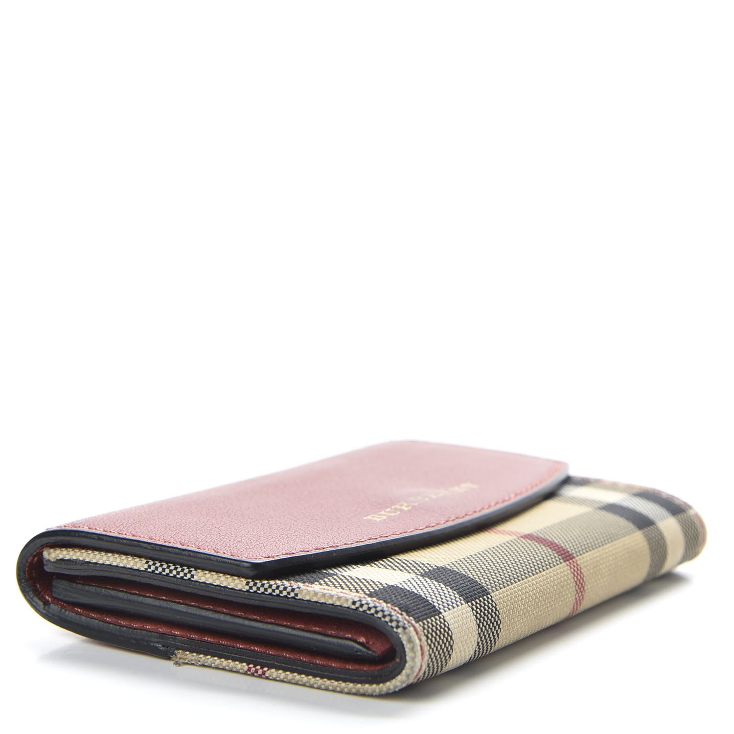 Burberry Calfskin House Check Chesam Card Case Cinnamon Red 4 of 7