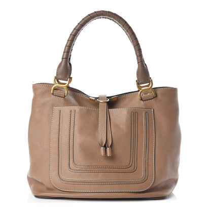 Chloe Calfskin Large New Marcie Tote Nut 1 of 8